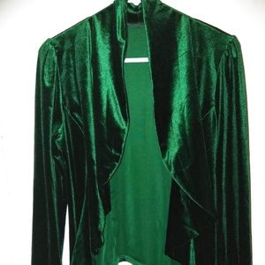 Green Velvet Blazer
